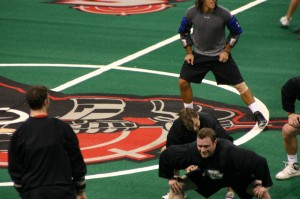 2009 NLL Rookie of the Year Rhys Duch, Paul Rabil and the Ninja